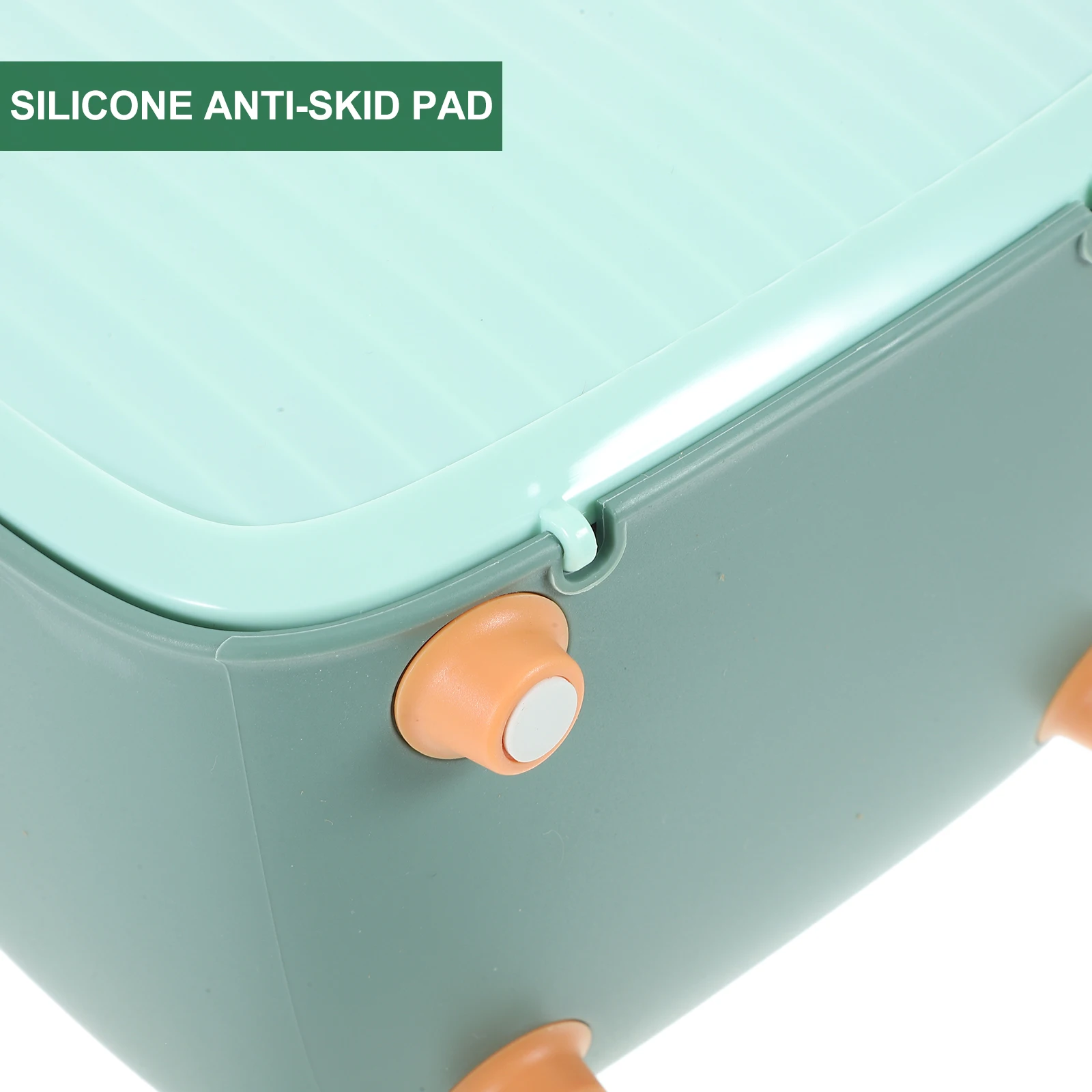 

Trashcan with Lid Mini Small Desk Cover Desktop Cans for Bedroom Green Creative Office