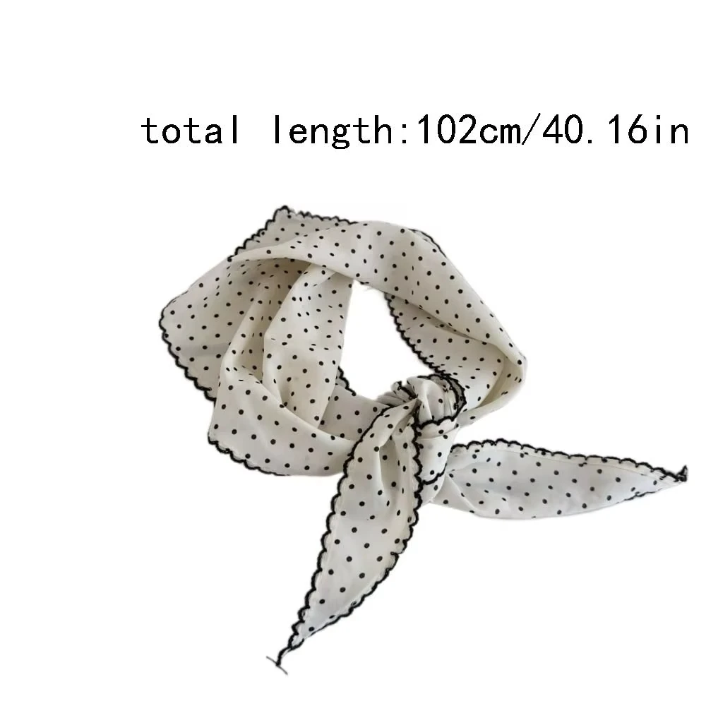 منديل الحلو البولكا نقطة عقال عمامة الكورية الطازجة وشاح صغير رقيقة مخطط الثلاثي رباط شعر الفتيات