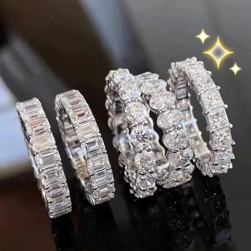 

Sparkling Starry Sky Diamond Ring Female S925 Silver Premium Cultivation Diamond Finger Ring Light Luxury Recommendation