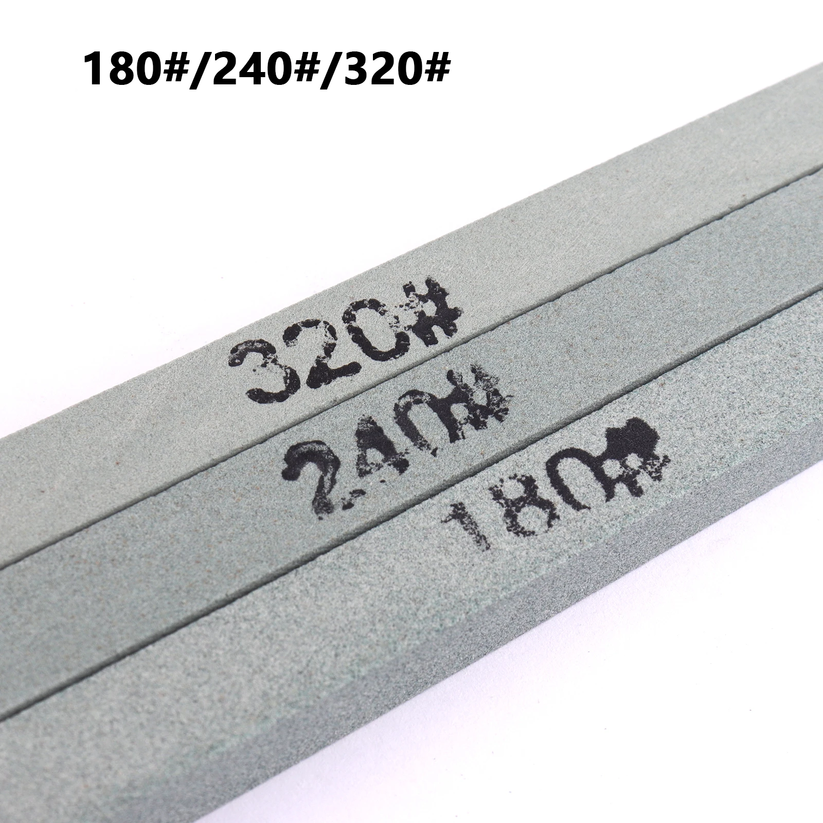 3pcs 150x10x10mm Oil Stone Green Silicon Carbide Sand Bar Stone Paint Metal Knife Sharpener Grindstone Kit 120# 240# 320# Grit