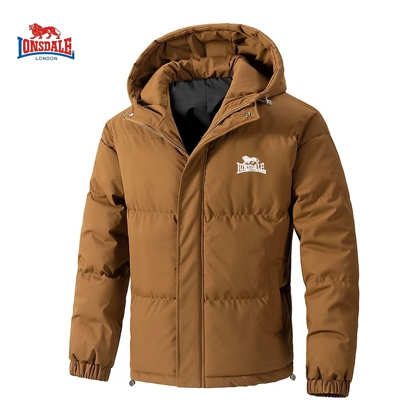 High quality hooded cotton jacket for men and women in winter, warm, windproof, and snow resistant multifunctional jacket