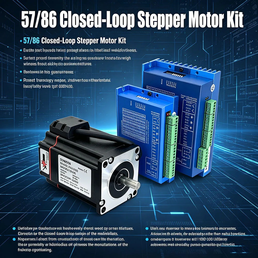 160W 320W 360W 480W 57/86 Closed-Loop Stepper Motor Kits 2/3/12N High-Speed Hybrid Closed-Loop Stepper DC Motor Driver CNC Kits
