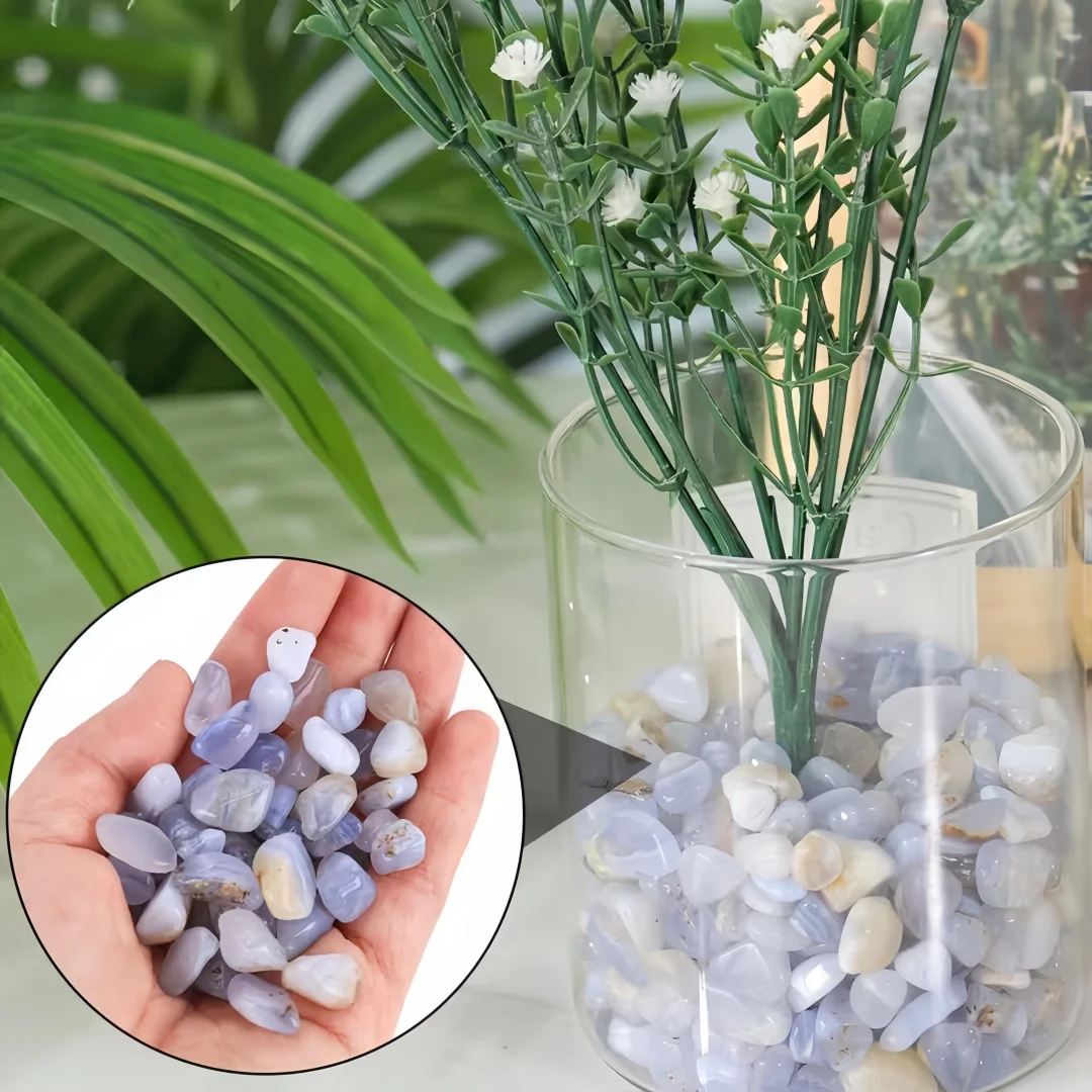 Blue Chalcedony chips Stone, C - Aquarium Plant Gravel ulasan dan harga