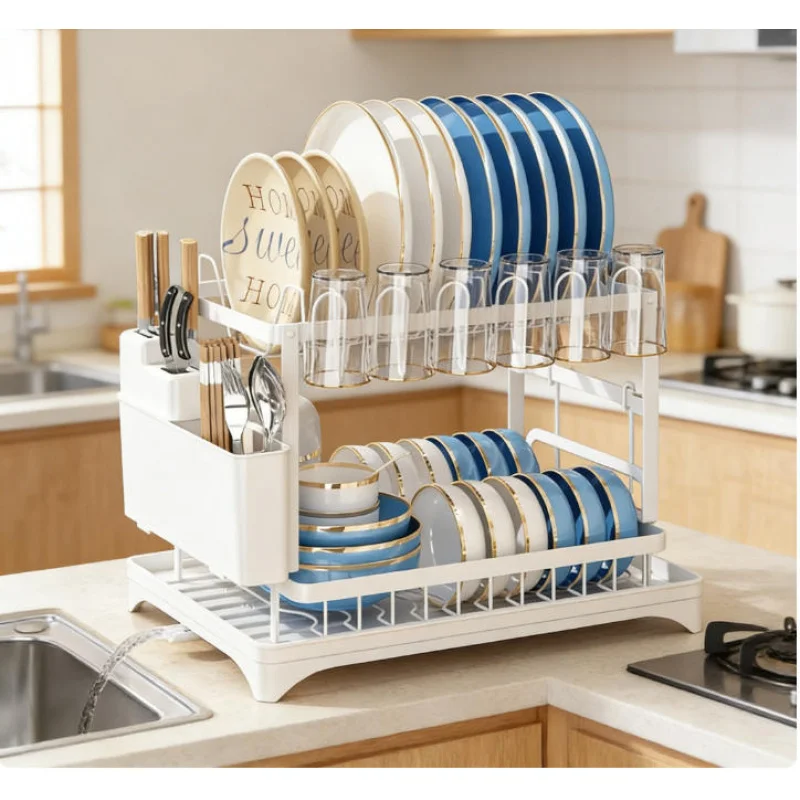 

Прозрачная подставка для посуды на кухонную раковину: быстрая установка, органайзер для хранения столовых приборов, сушилка для посуды для домашнего использования