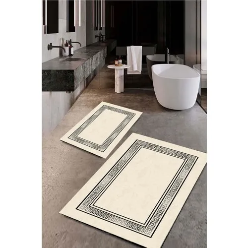 Drop Bath Mat Rug Toilet Seat Pad Washable Anti-Slip Soles 2li