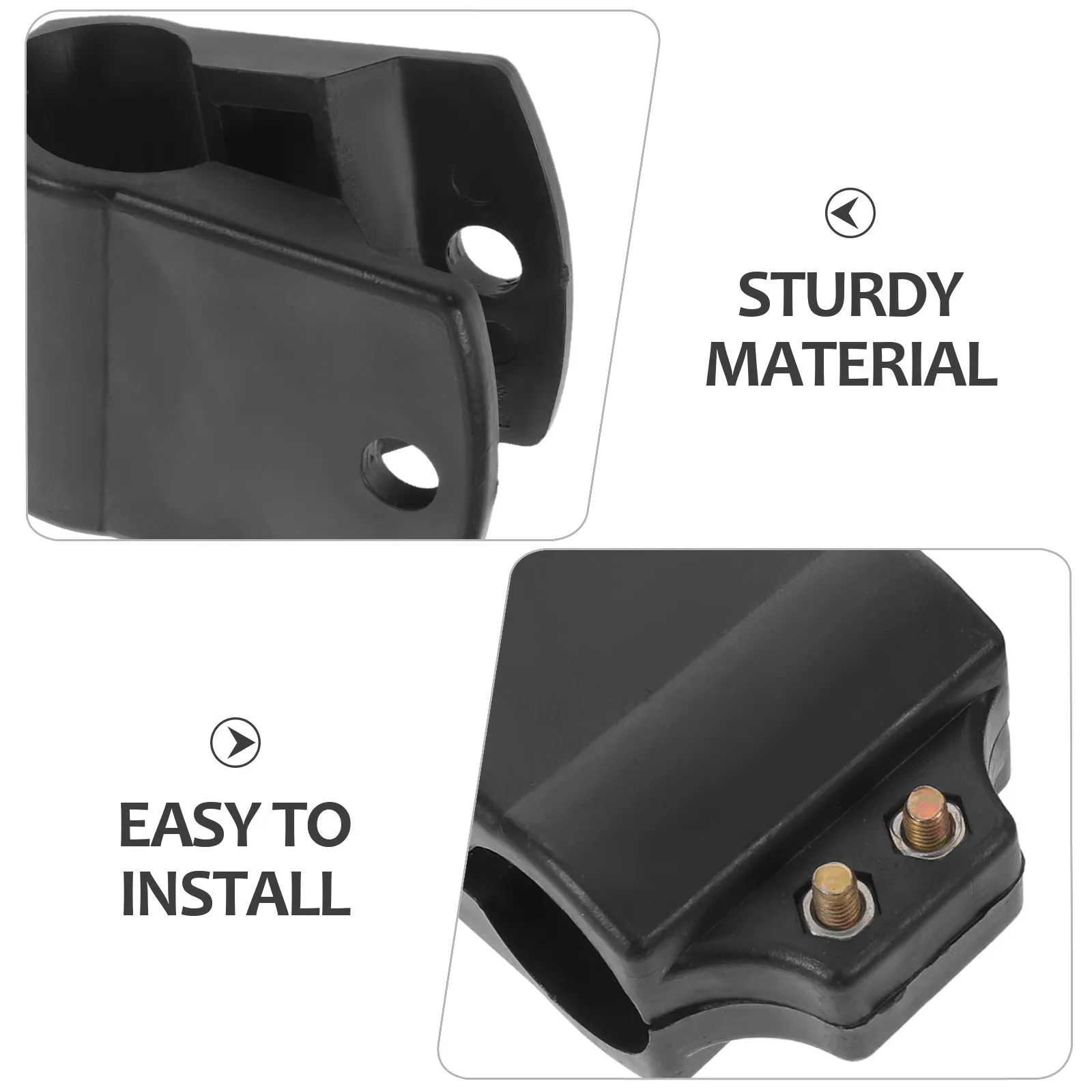 2Pcs Tractor Rearview Mirror Clamp Anti-Slip Side Mirror Bracket Universal Fit for Bulldozer Excavator Forklift Construction
