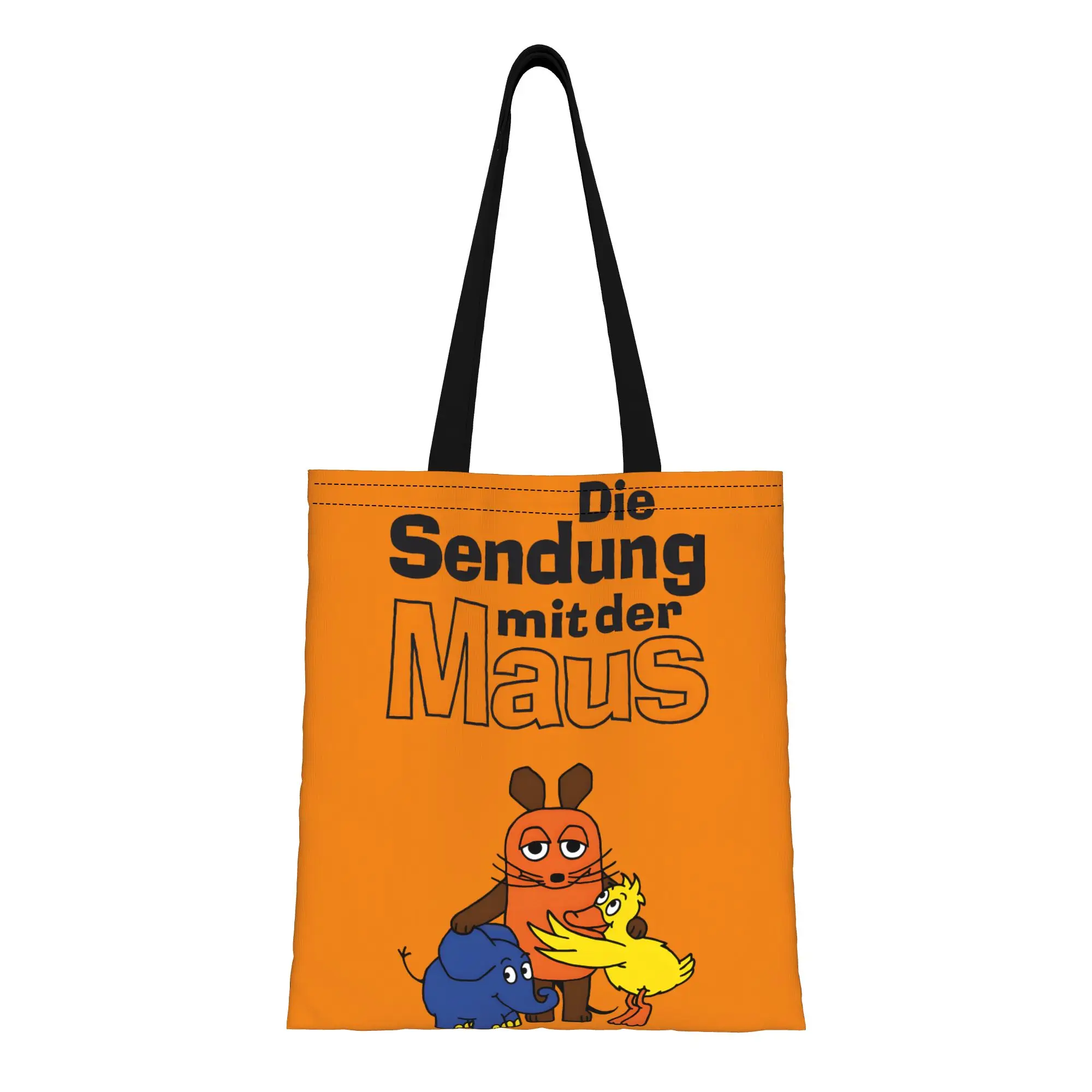 

Холщовая сумка-тоут D-Die Maus, 1 шт., идеально подходит для покупок, продуктов, сумка через плечо