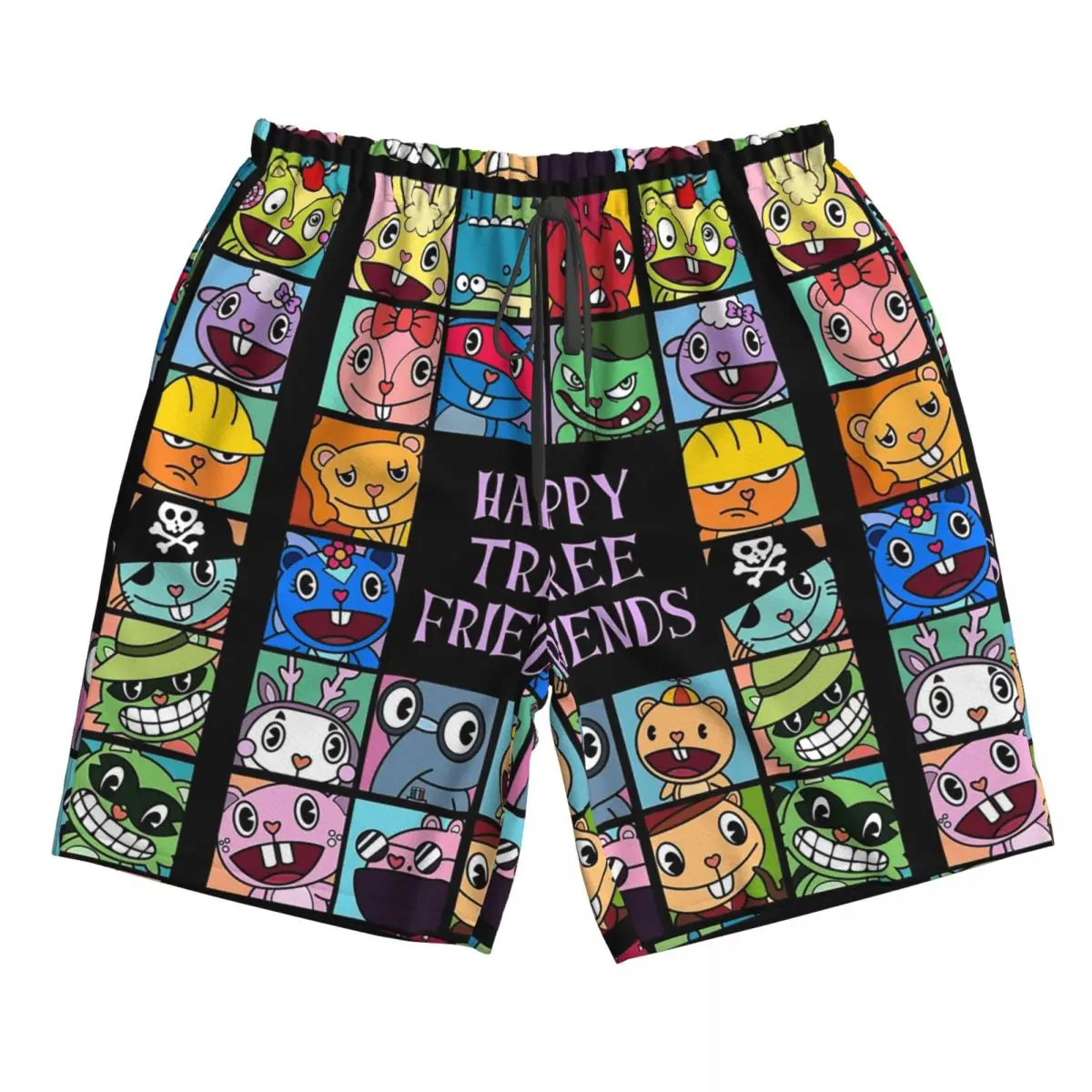 Happy Tree Friends Trunks Celana Pendek Pantai Kasual Cepat Kering Celana Renang Musim Panas Pria