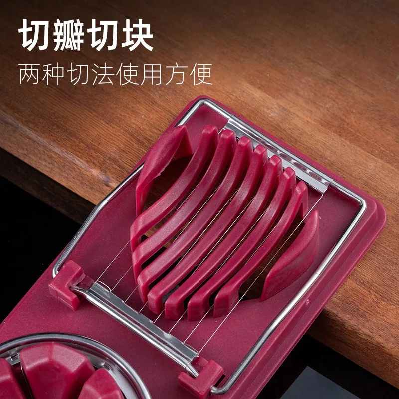 Multifunctional Egg Cutter Stainless Steel Slicer Sectioner Mold Flower-Shape Luncheon Meat Kitchen Gadgets