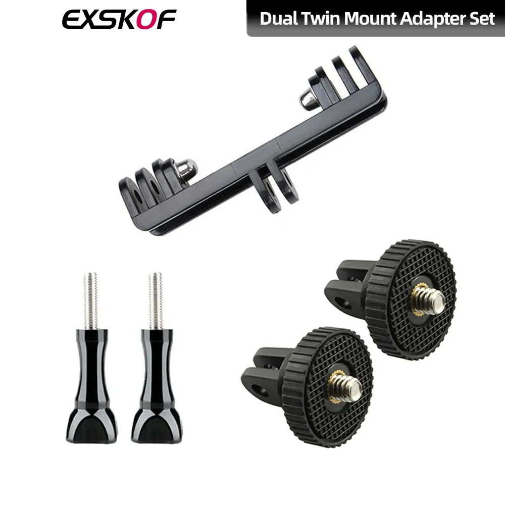 Per GoPro Doppio Doppio Montaggio 1/4 ''Adattatore A Vite Accessori Della Fotocamera Set per GoPro Hero 13 12 11 10 9 Insta360 X4 X3 DJI Action 5