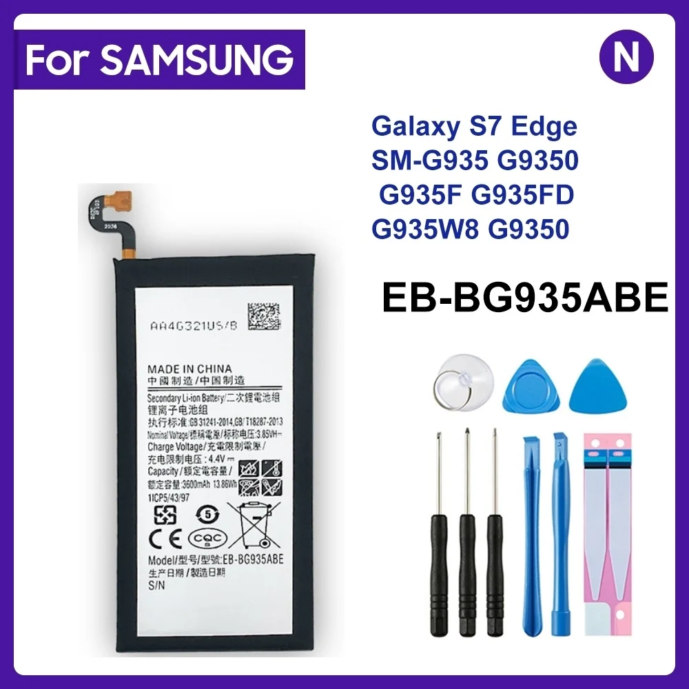 For Samsung Battery EB-BG935ABE For Samsung GALAXY S7Edge S7 Edge G9350 SM-G935FD SM-G935F SM-G935P G935P SM-G935F 3600mAh