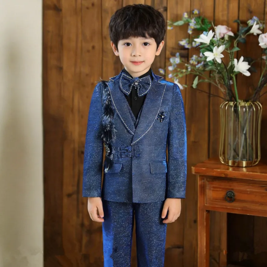 Boys Clearance Clothes Children's Host Performance Suit Boys Blazer Sets Kids Birthday Wedding Formal Party Costume A2973