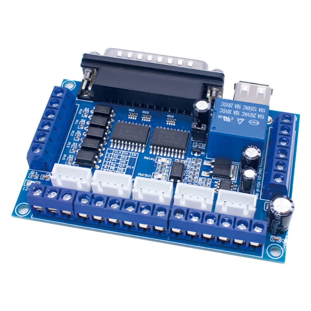 CNC Engraving Machine Driver Board 5 Stepper Motor Control Optical Isolation 5V Input Level 12 24V Power Supply