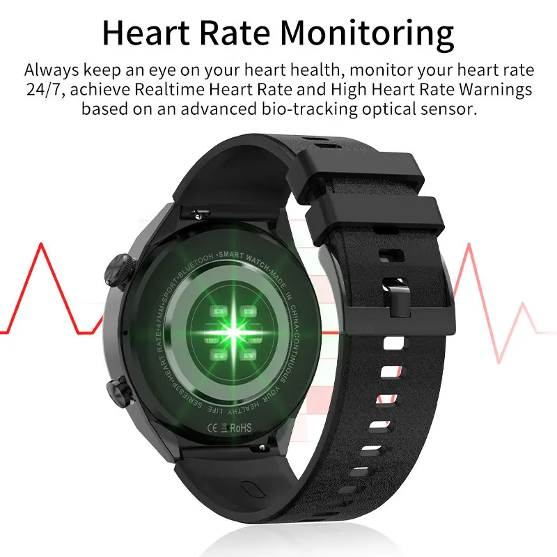 LIGE NFC 2026 New Smart Watch Men 1.45" IP68 Waterproof ECG AI Voice Assistant Sports Smartwatch For iOS Android Ultra Military view 5