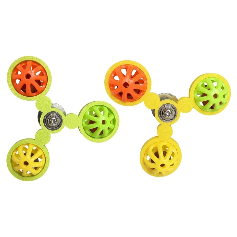 L74D Durable Plastic Bird Bells Toy Rotating Windmill Design Cage Installation