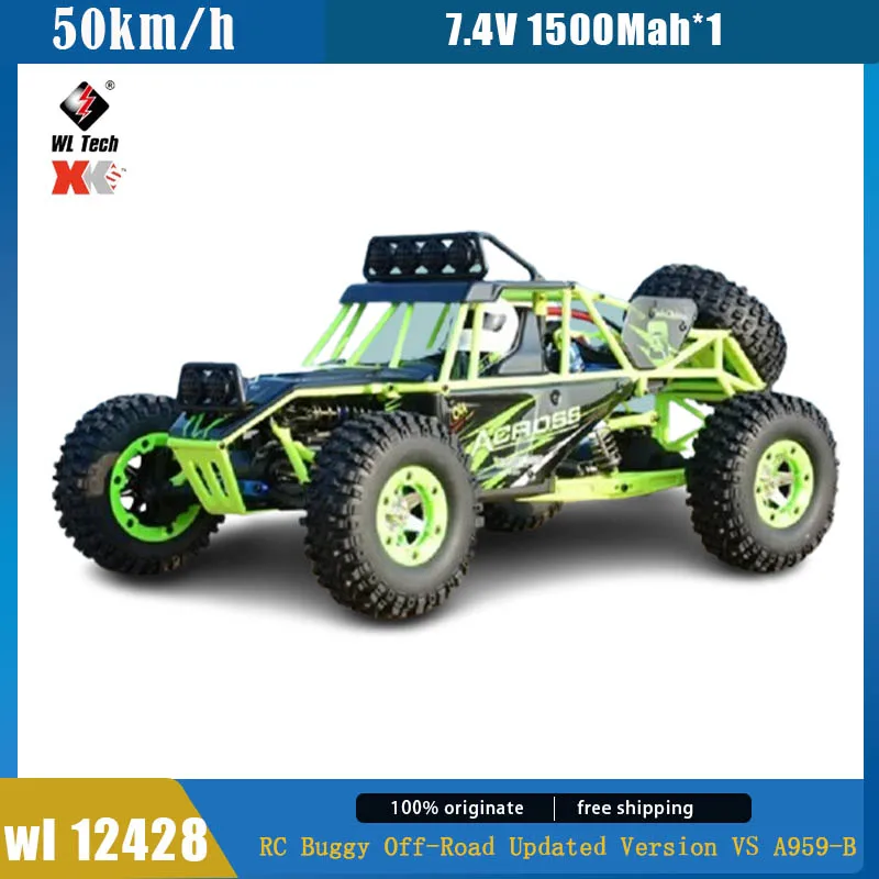 Wltoys 12428 1/12 RC Car 2.4G 4WD Electric Brushed Racing Crawler RTR 50km/h High Speed RC Off-road Car Remote Control Car Toys