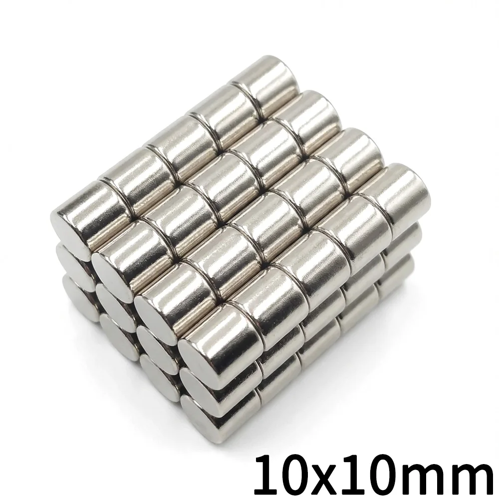 Super Strong 10x10 mm Round Fridge Magnets 5 10 15 Pcs Rare Earth Permanent Magnetic Disc for Crafts DIY Projects and More