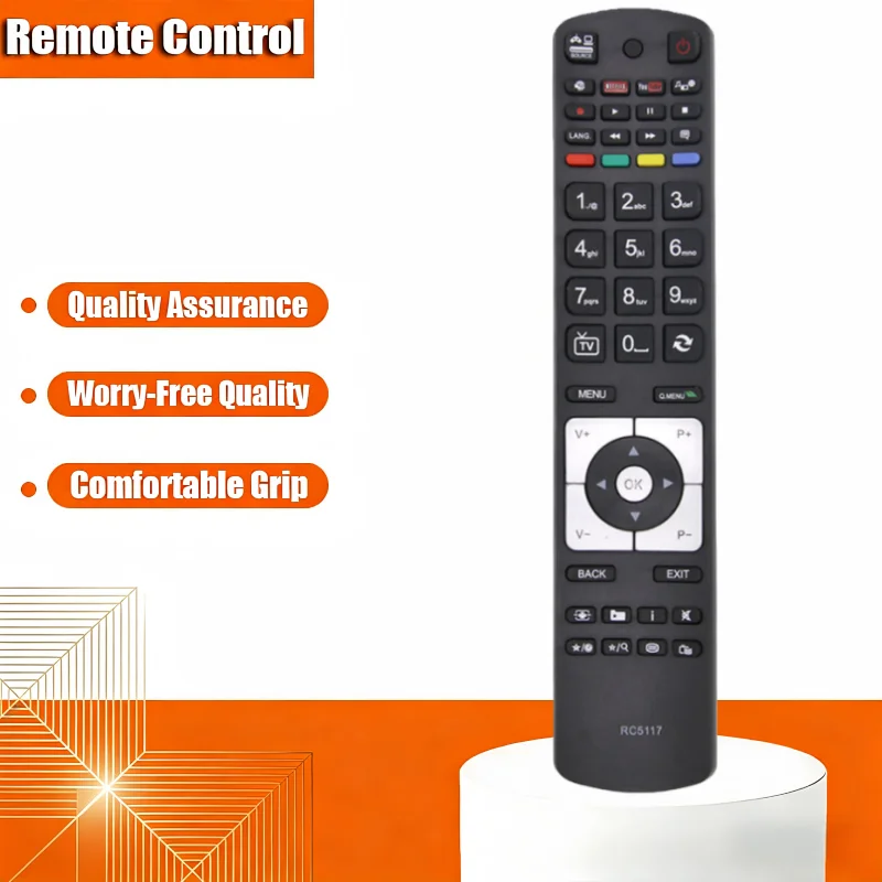 

RC5117 New best-selling remote control for Telefunken TV 65AO2SB 24HBC05A 24HYC05 32HBC01 32HBC01A 50HYT62 22HYC06 24HBC05