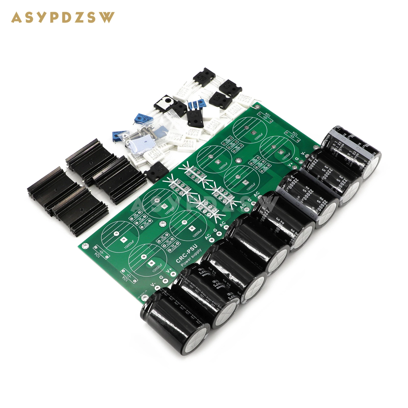CRC-PSU classe a amplificador schottky mbr60200pt + 22000uf 35v tampas retificador filtro fonte de alimentação kit diy/placa acabada