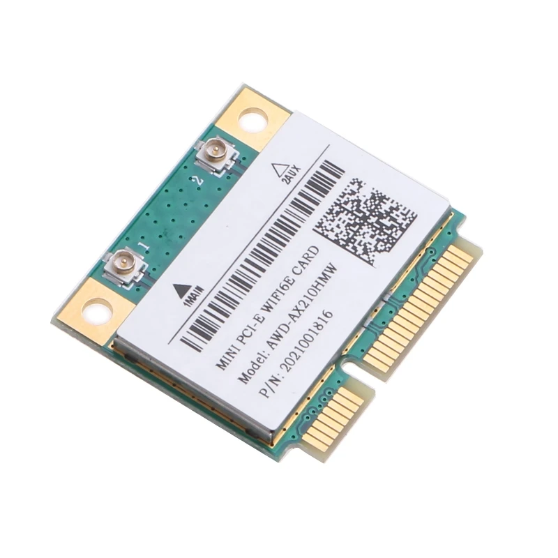 AX210HMW WiFi 6E Mini PCI-E WLAN-Karte Dual Band 2 5G Wireless-Adapter 802.11ax BT 5.2 für 10 (Antenne + Halterung)