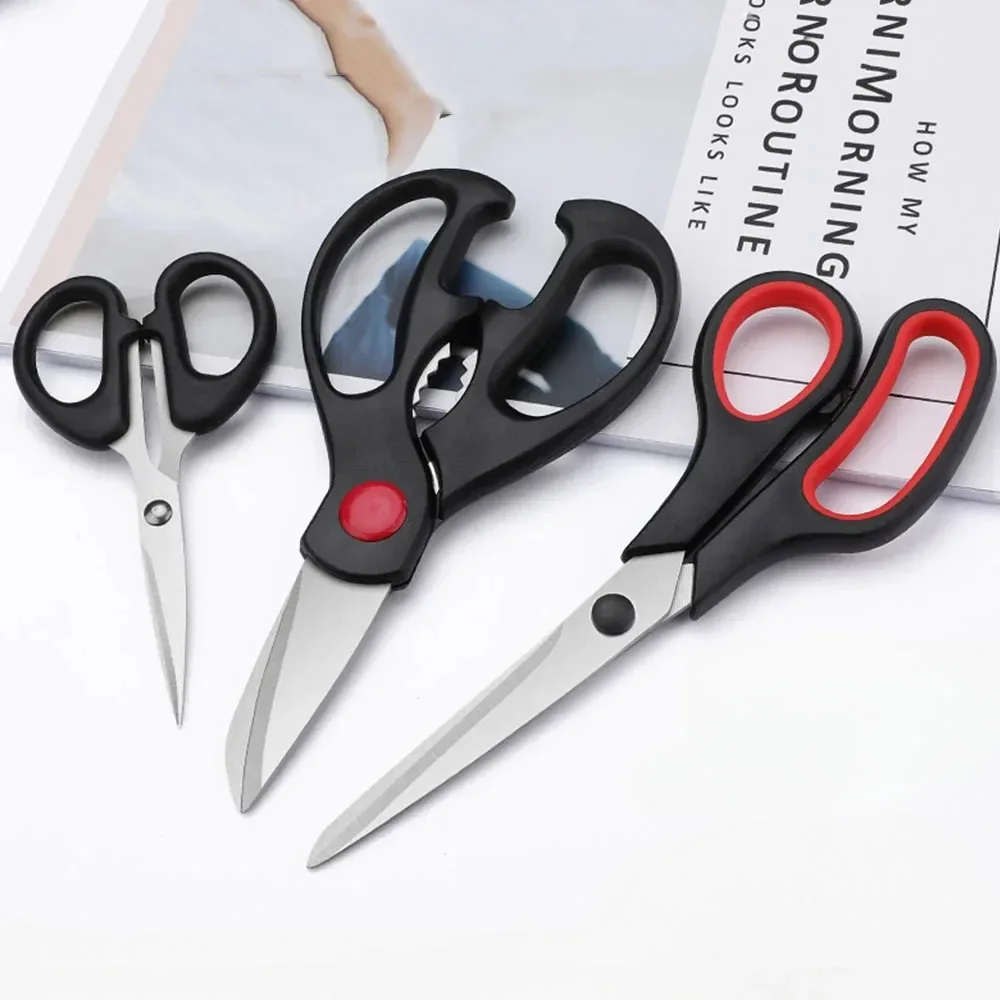Newly 3-Piece High-end Kitchen Scissors Set - Multi-Purpose Stainless Steel Shears for Chicken, Beef, Fish & Vegetables