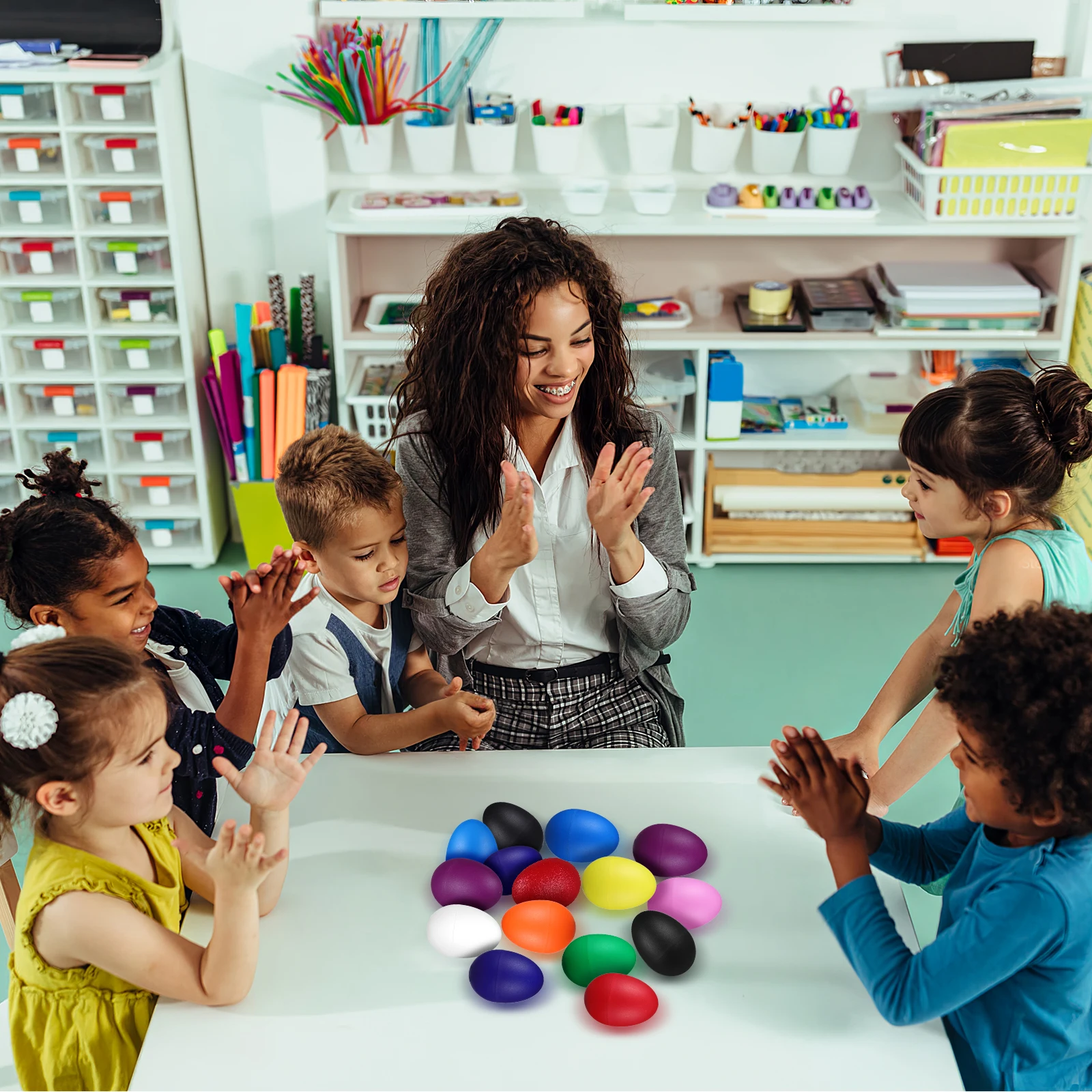 

20 Pcs Plastic Sand Balls Kids Musical Instruments Maracas Puzzle Percussion Eggs