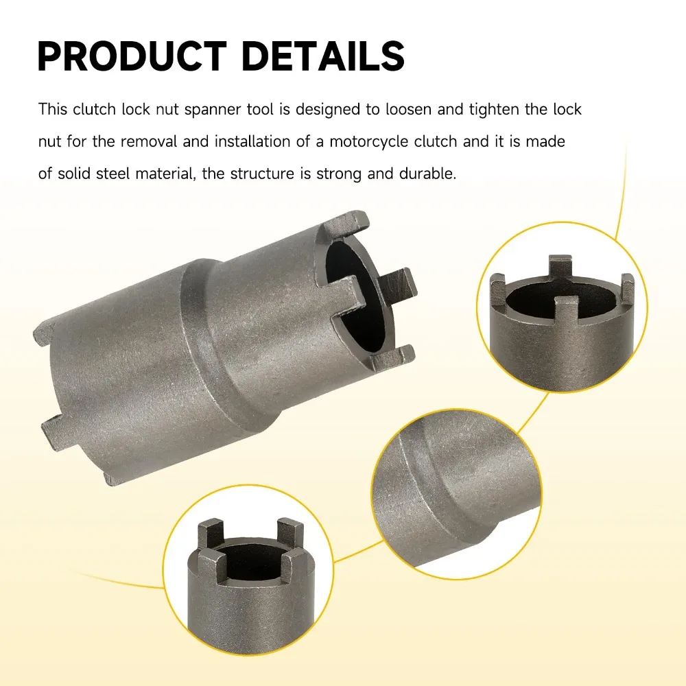 أسود دراجة نارية الجوز أداة إزالة الصواميل 20 مللي متر/24 مللي متر دائم مخلب قفل وجع المحمولة برأسين الجوز كم لمعظم الدراجات النارية #4