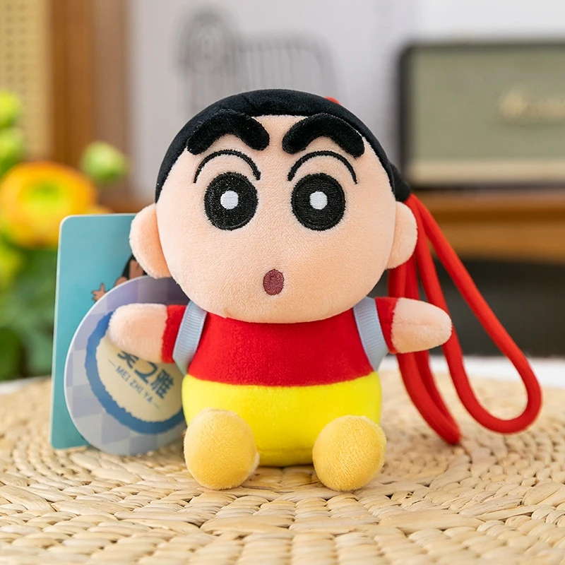 @ Penguin Crayon Shin-chan Plush Toy Keychain Girl Cute Bee Backpack Pendant Crayfish Doll Car Hanging Decoration Christmas Gift
