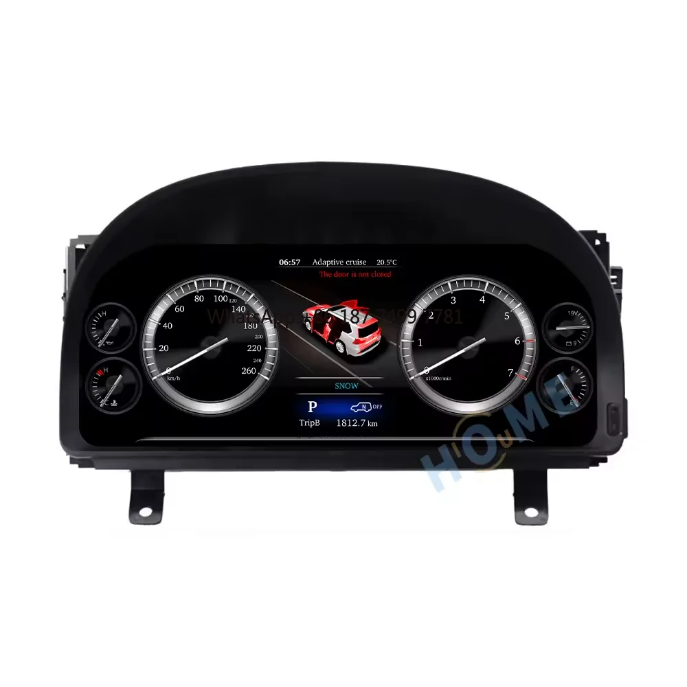 

12.3-inch LCD Digital Cluster for .Alphard 2008-2018 Interior Retrofit Kit Digital Dashboard Linux System