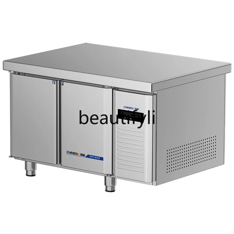 

Refrigerated Freezer Workbench Commercial Dual Temperature Fresh-Keeping Countertop Kitchen Freezer Operation Table Refrigerator