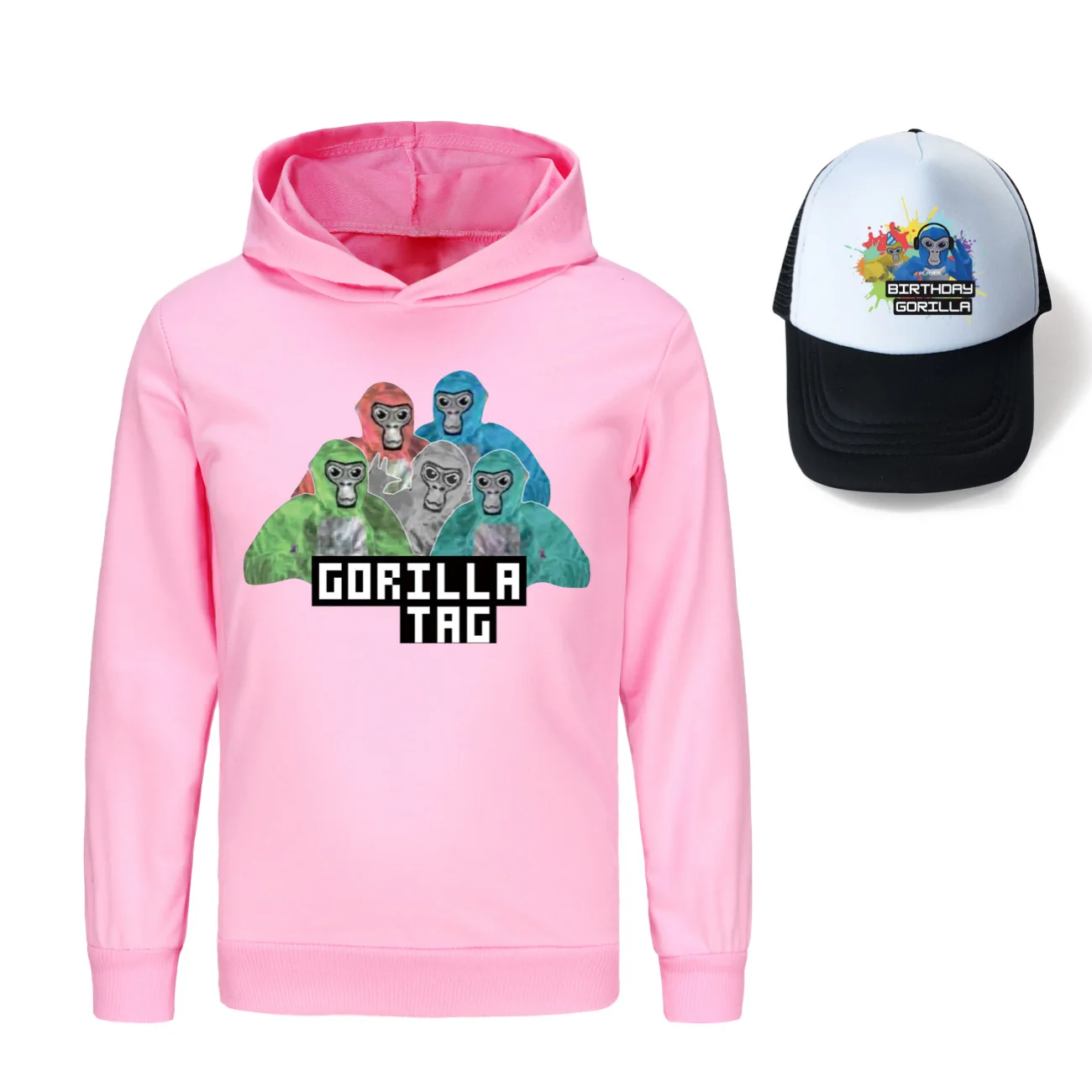 Gioco Gorilla Tag felpa con cappuccio bambini Cartoon Monke felpe Toddler Girls outfit abbigliamento per bambini ragazzi cappotti a maniche lunghe +