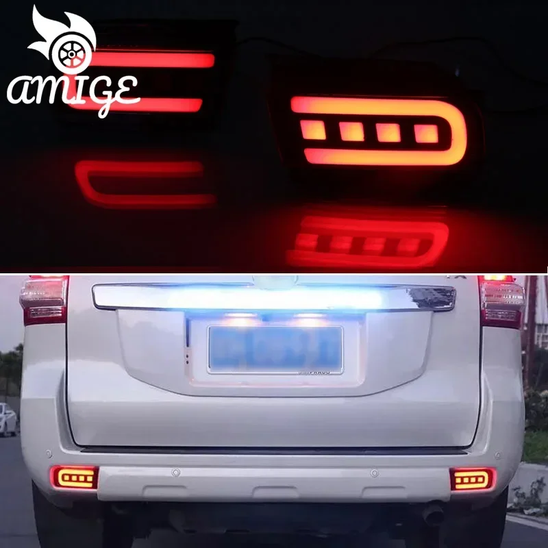 Car LED Taillights For Toyota Prado FJ150 2011-2019 Backup lamps Brake Light Rear Bumper Decoration Reflector Auto Lamp