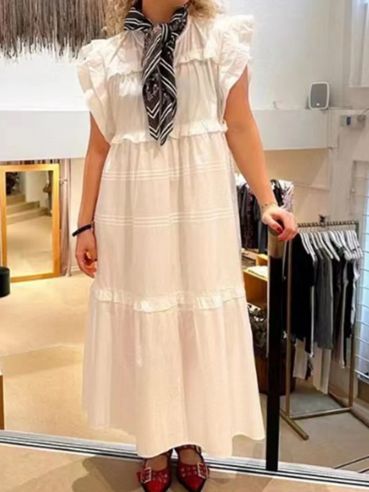 Summer Vaion Sle Loose Women's Dr Pure Color Svel Floral  Hooded Dr Casual Comfortable Cotton Dr