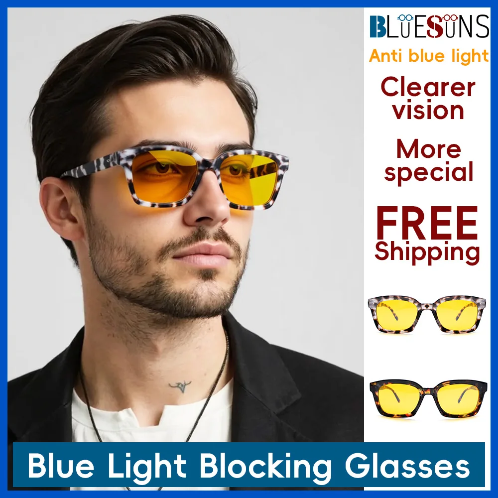 

New yellow lens anti blue light glasses with Nebula frame with enhanced clarity function, protecting eye health and safety