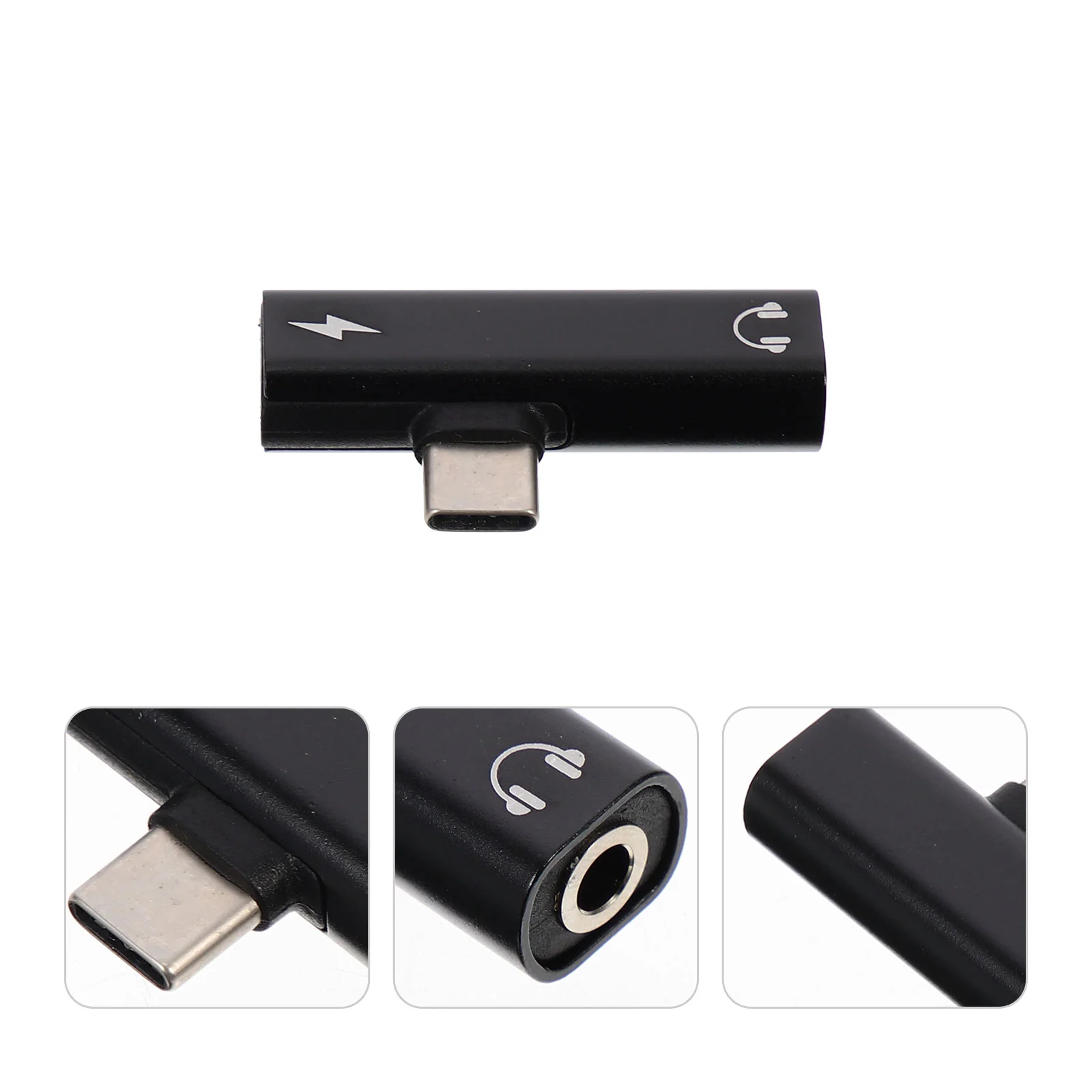 Aluminum Alloy Type C to 3.5mm Charging Converter Headphone Adapter Anti Rust Scratch Resistant Play Not for Phone