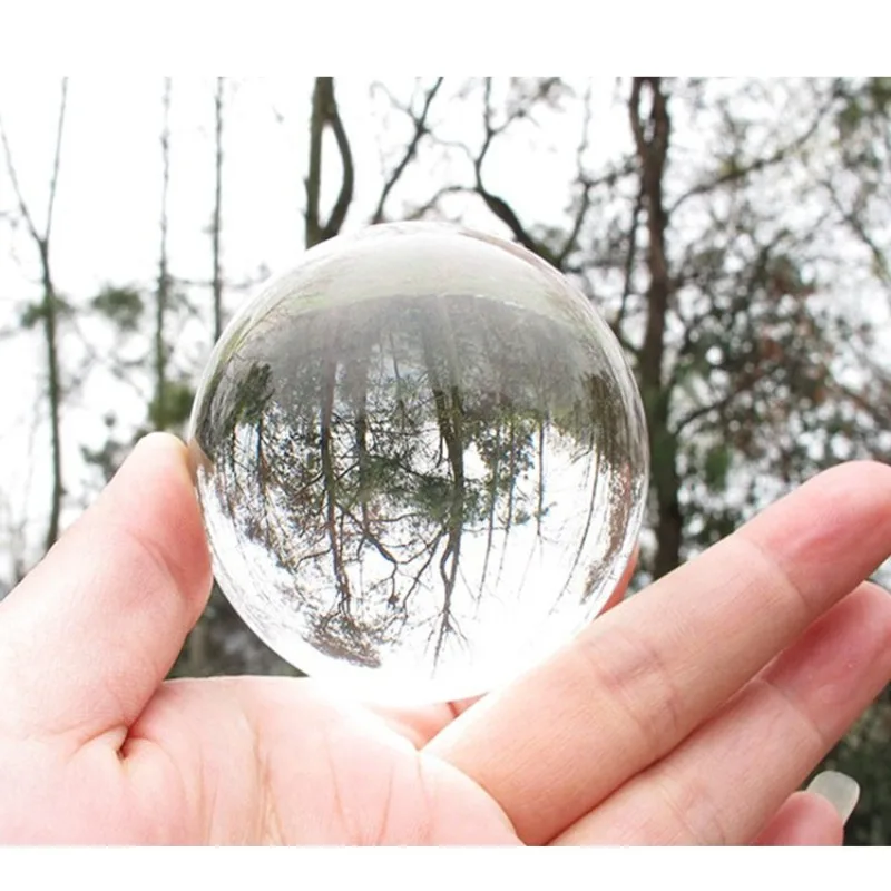 Crystal Ball Crafts Office Decor 30/40/50mm Sphere Photography Photo Shooting Props Lens Clear Round Artificial Ball Decor Gift