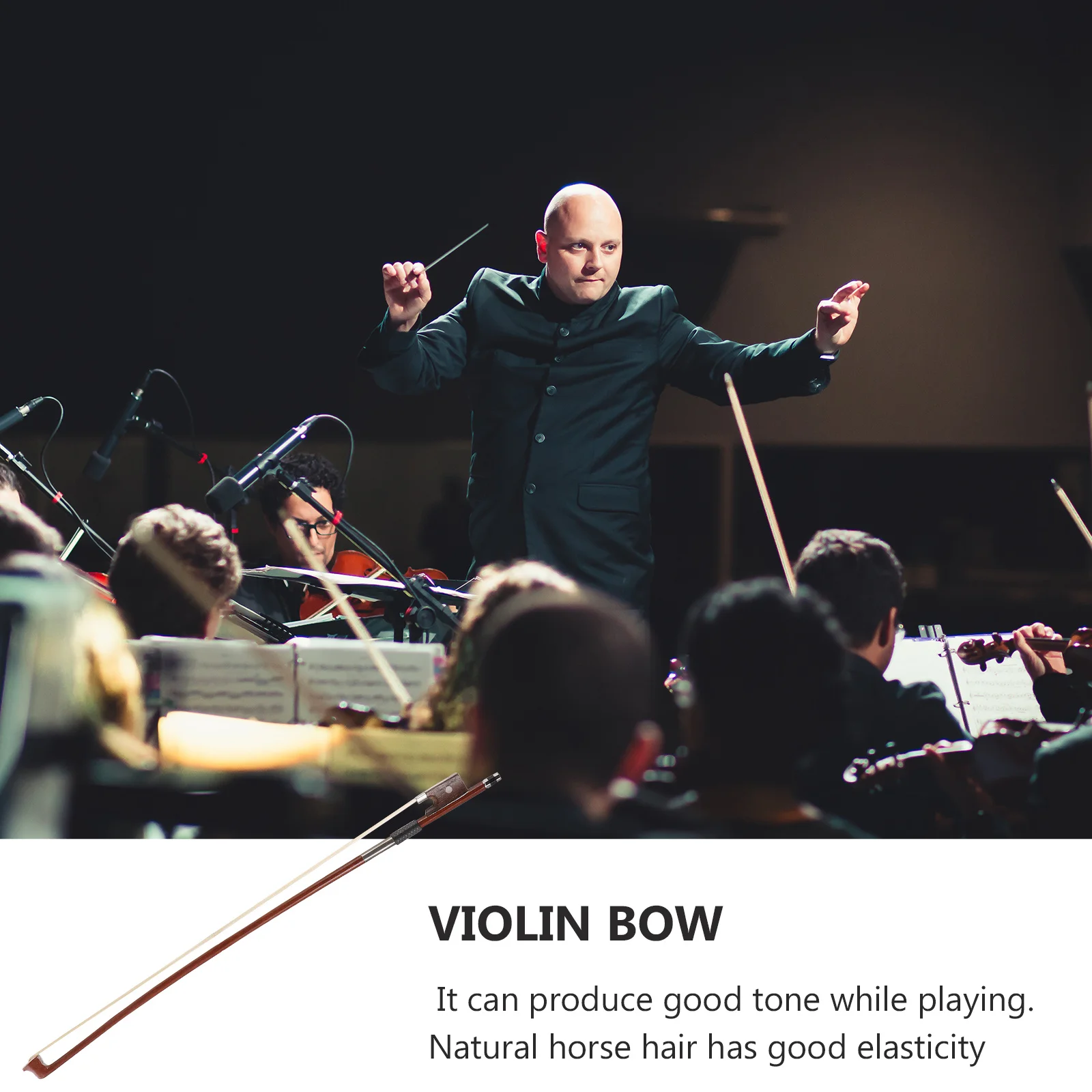 

1/8 Violin Hair Red Sandalwood Well Balanced For Beginner Practice Instrument Accessory Wood Bow String