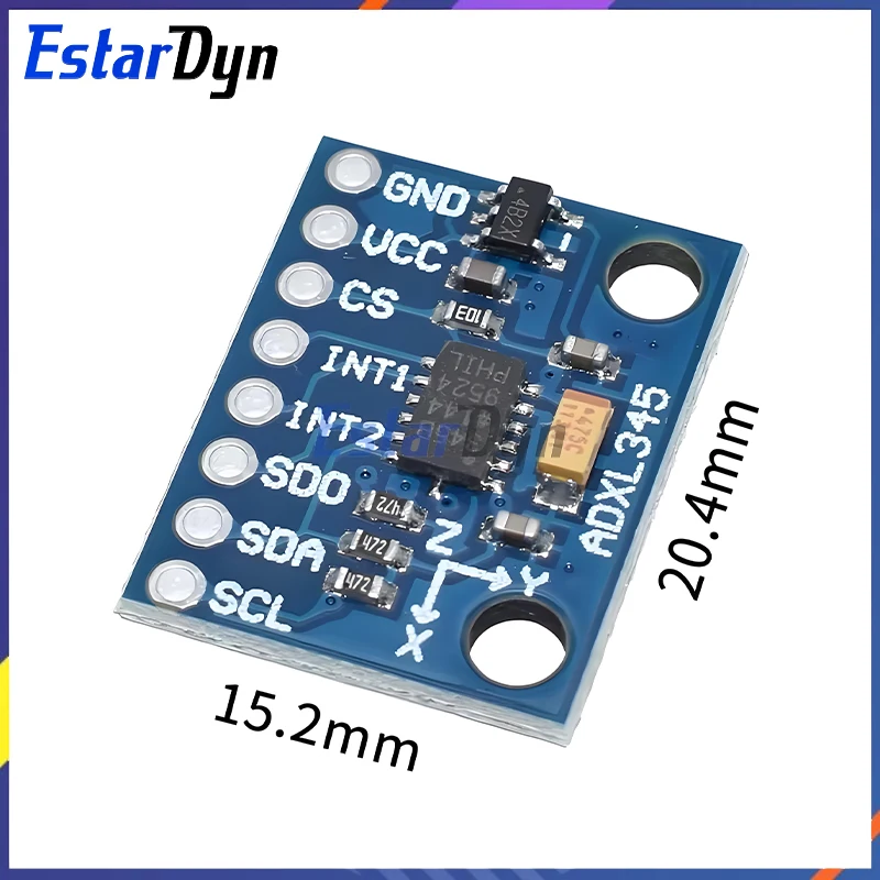 GY-291 ADXL345 3-Axis Accelerometer Tilt Sensor Module IIC/SPI - High Precision for Raspberry Pi Robotics Drone Projects