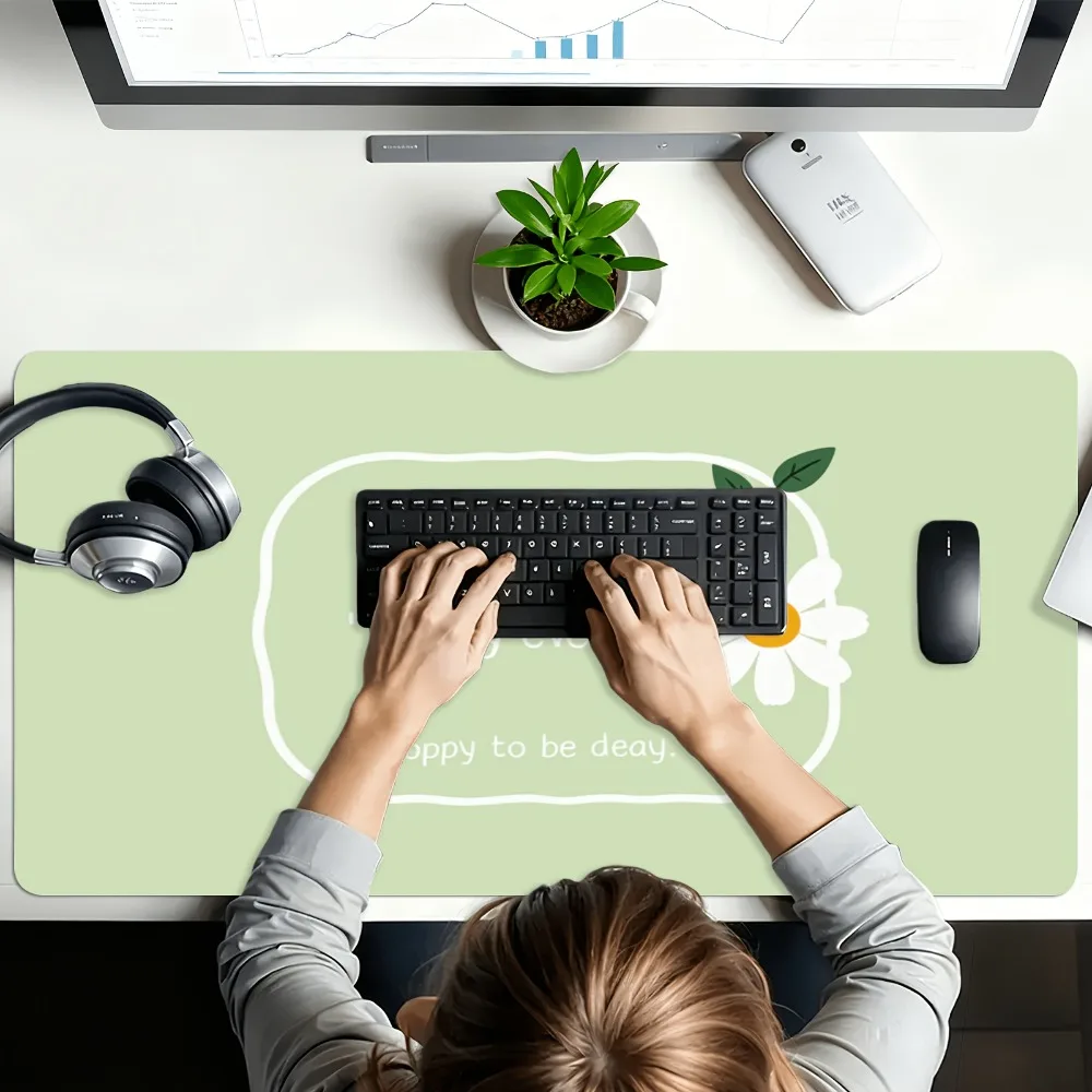 Electronic motion game mouse pad, featuring a fresh daisy art design desk accessories alfombrillas para escritorio