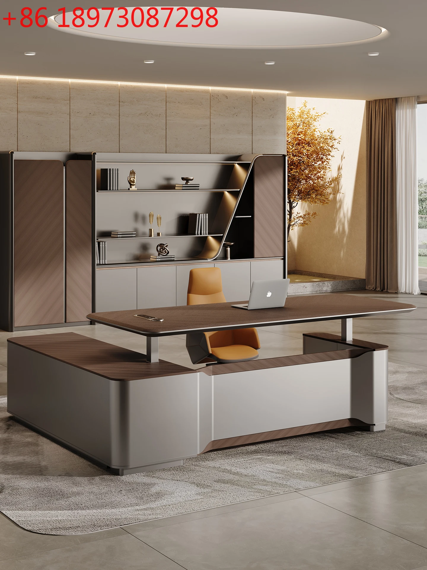 

Intelligent lifting boss desk, high-end president desk, simple office desk