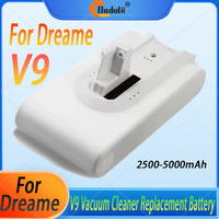 5000mAh Lithium Battery for Dreame V8 V9 V10 V9P XR VVN3 VVN4 Handheld Cordless Vacuum Cleaner Parts Replacement Battery