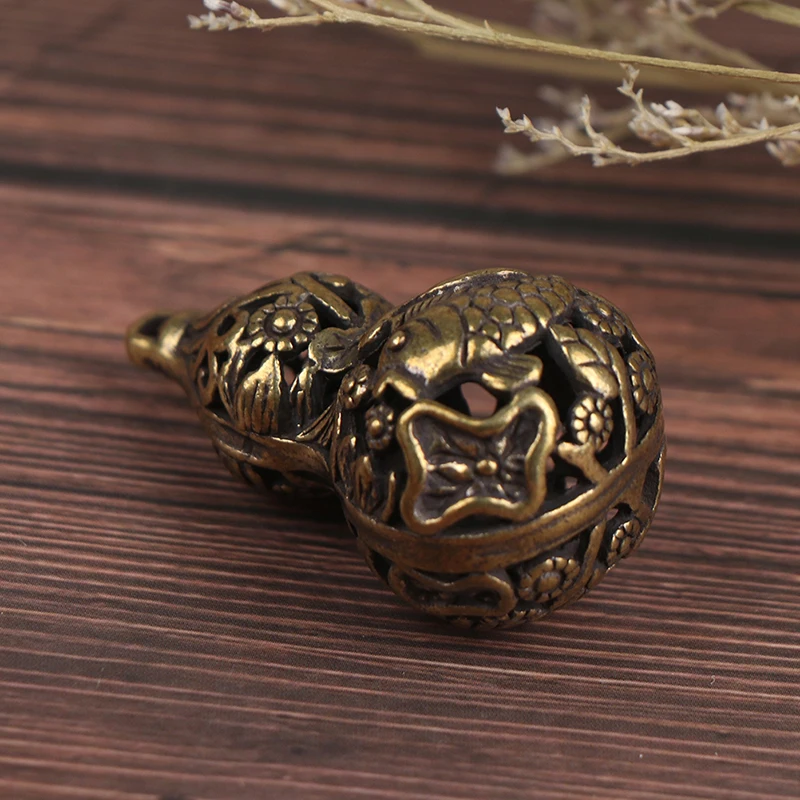 Chinês Tradicional DIY Chaveiro, Retro Cabaça oca, Lucky Pendant