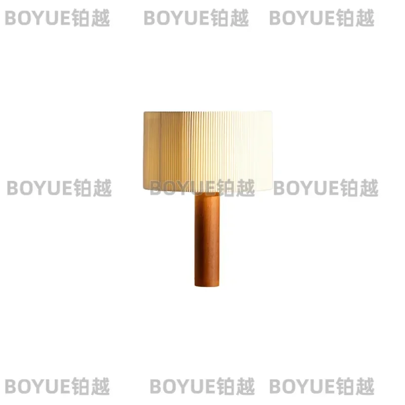 for Nordic Simple Wooden Table Lamp LED Fabric Shade Living Room Bedroom Bedside Decorative Wabi Sabi Ambient Light