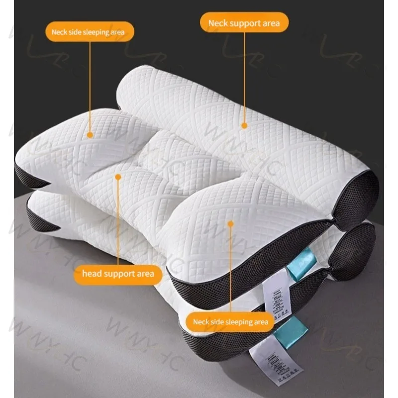1PC Household Single Sleeping Pillow, Shaping‑Resistant Non‑Deformable Polyester Fiber Pillow Core for Neck Support