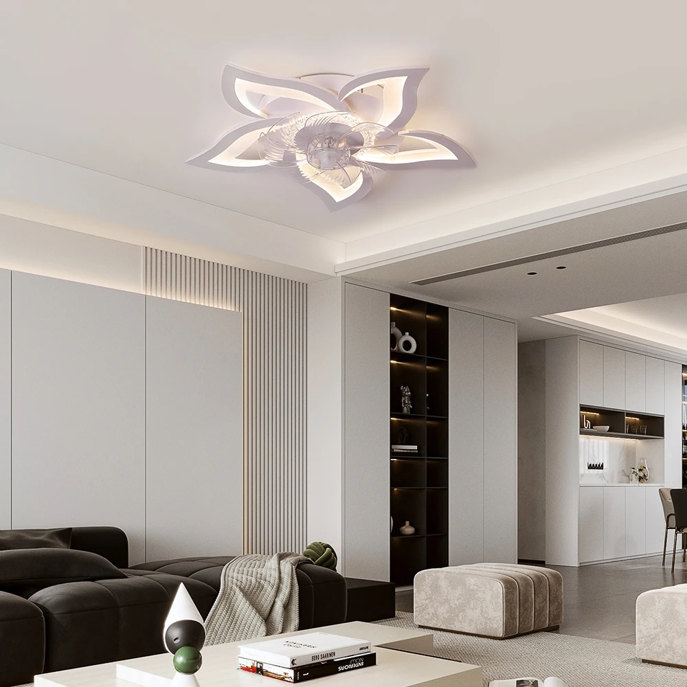 Modern Intelligent Fan Light with APP And Remote Control Infinitely Dimmable 73W Bedroom Dining Room Ceiling Fan lamp Home Decor