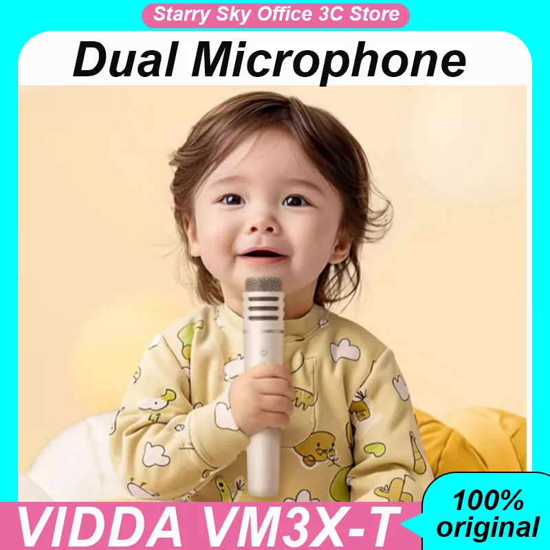 

Vidda VM3X-T Smart Microphone Lightweight V3 Wireless Home KTV Microphone Karaoke 15Hours Long-endurance 1500mAh LED Mic Gift