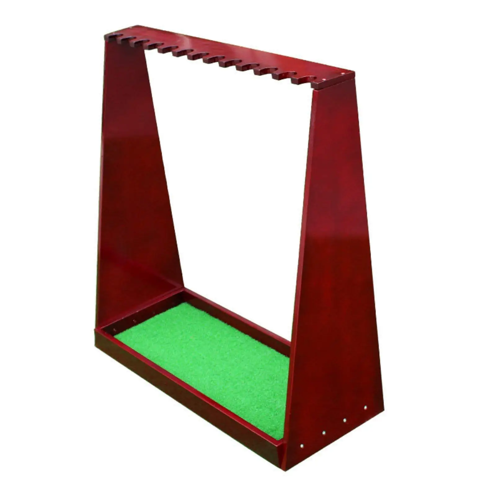 Freestanding Solid Wood Golf Club Holder Organizer Rack for Golf Clubs Grips Sets and Indoor Practice Areas