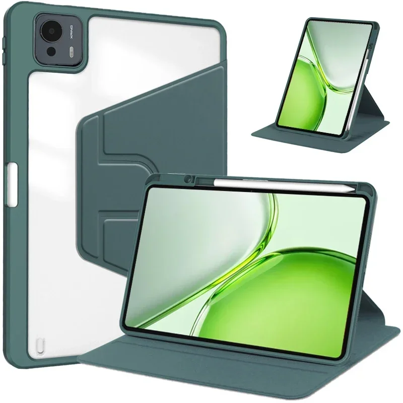 For Honor Pad X9B Max 13 Case YAG-W09 360 Rotating Acrylic Clear Hard Stand Tablet Case for Honor Pad X9 Max X9B Max Cover