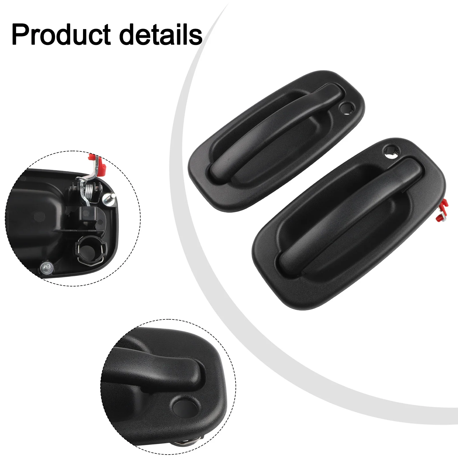 Car Door Handle Pair for Chevrolet and For GMC Featuring Materials and Designed to Match Exact Vehicle Dimensions