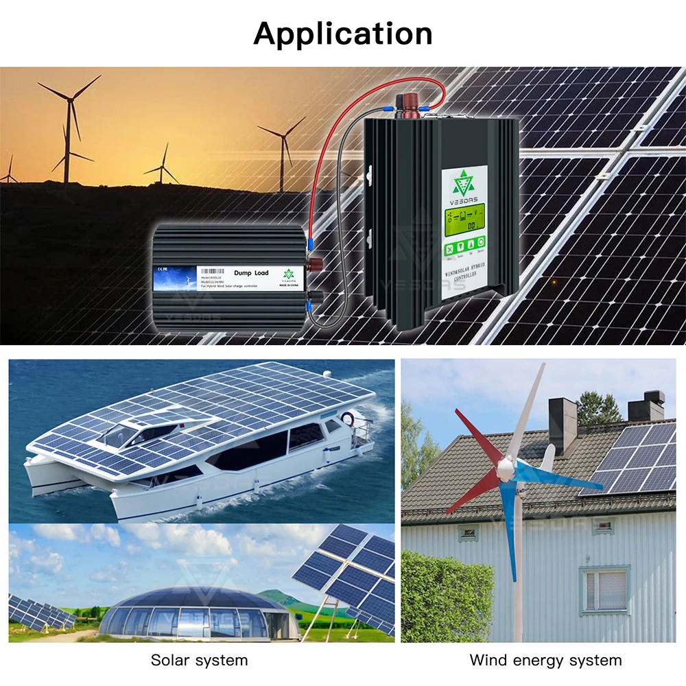 MPPT 2500W 48V Boost & Buck Wind-Solar-Hybrid-Controller Wind 1000W & Solar 1500W Bestes Wärmeableitungsdesign mit LCD-Display – Detail 4
